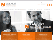 Tablet Screenshot of lambertgroupe.com